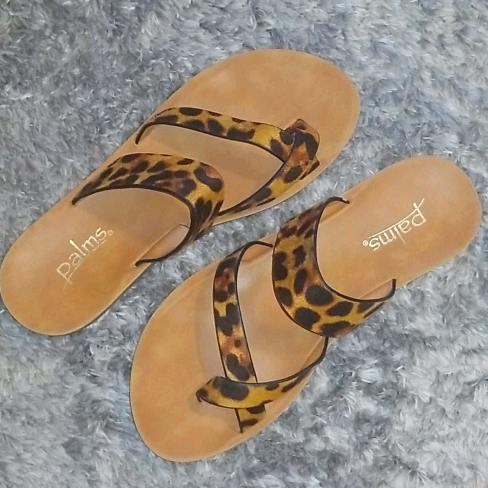 Leopard print sandals